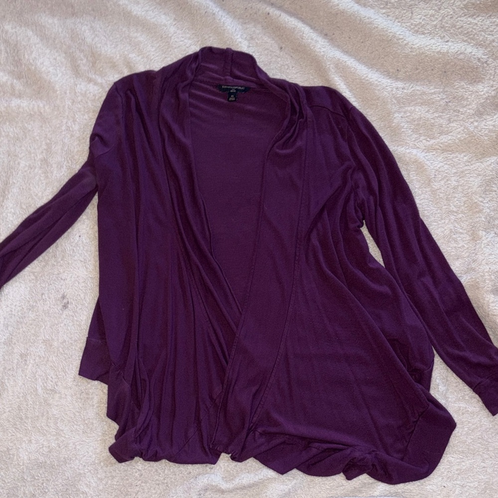 Banana Republic Deep Purple Women's Cardigan